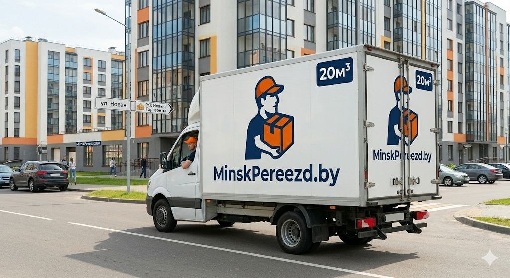 Перевозка вещей по Минску фургоном 20 м³ — квартирный переезд с грузчиками MinskPereezd.by