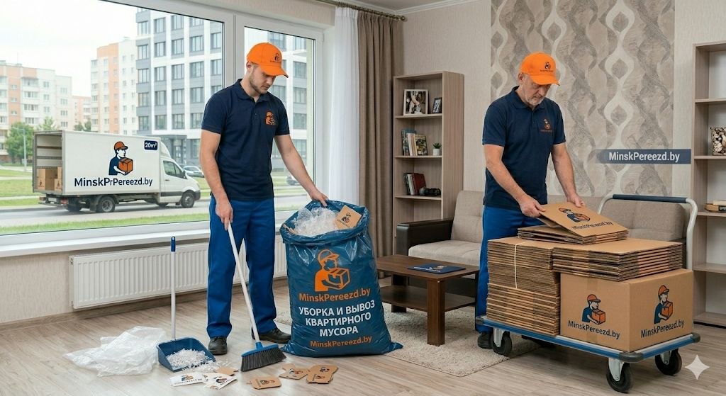Уборка и вывоз мусора после квартирного переезда в Минске — сервис MinskPereezd.by